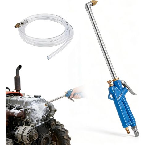Pistolet à air comprimé : pistolet de soufflage à air comprimé pour raccord rapide BSP 1/4", durable avec angle de 90 °, pistolet à air comprimé pour réparation automobile, nettoyage (1/5)
