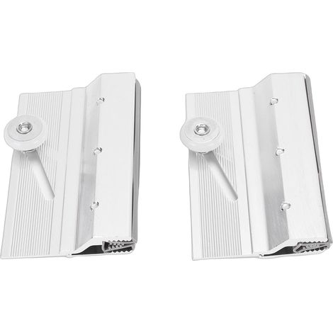 Support de porte de douche sans cadre Fdit à roulettes avec support en aluminium chromé poli, roulement de 19 mm (3/4 po) pour panneaux de verre jusqu'à 6 mm (1/4 po) d'épaisseur, ensemble de remplace (1/5)