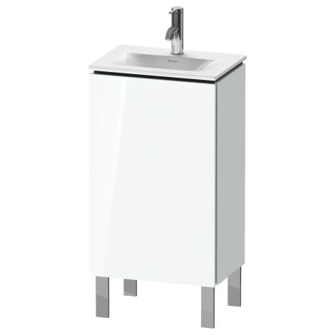 Duravit Meuble sous-lavabo L-Cube vertical LC6580, 440x311 mm, 1 porte, à charnières à droite, pour Viu 073345, Coloris: Décor blanc brillant - LC6580R2222 (1/4)