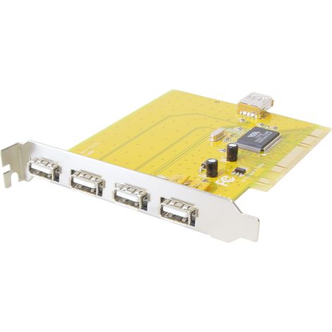 Scheda interna usb usb/pci-card,
4x usb type a socket (esterno),
pci (interno) (1/2)