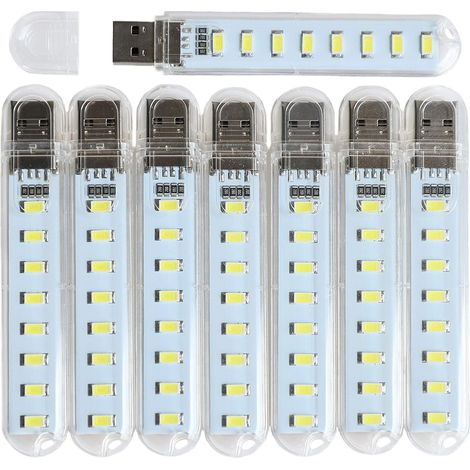 Filiyano – Lampe USB, douille veilleuse, petite barre lumineuse LED à 8 ampoules (1/5)