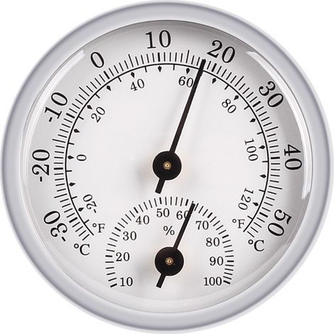 Dripex Thermomètre et hygromètre domestique de 58 mm de haut, mini thermomètre sec et humide d'intérieur, armoire à vin à cigares, thermomètre et hygromètre polyvalents (1/5)