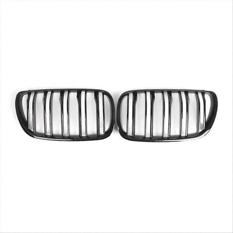 BMW 3er E46 Nierengrill-Frontgrill, Paar glänzend schwarze Grills, hochwertiger ABS-Motorhaubengrill, einfacher Austausch, sportliche Optik, kompatibel mit Modellen von 1998-2006, glänzend schwarze Au (1/5)