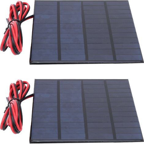Lot de 2 mini modules de batterie solaire avec câble de 1 mètre, alimentation manuelle, 12 V CC, 150 mA (1/5)