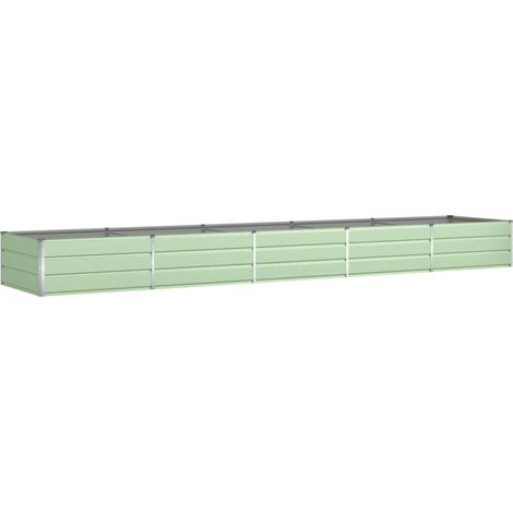 Pflanzkübel Pastellgrün 480 x 100 x 45 cm Verzinkter Stahl vidaXL