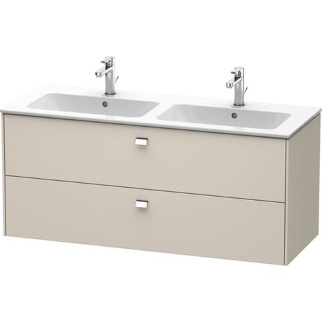 Support de lavabo BRIOSO 553x1290x479mm avec poignée chromée taupe (1/2)