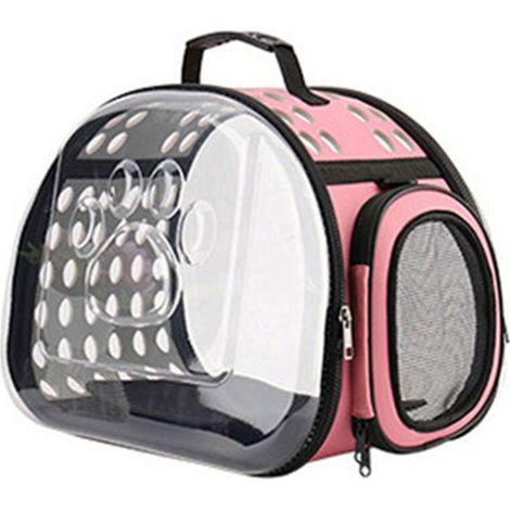 Sac à dos pour chat, cage de transport transparente pour chat, sac à dos de voyage portable pour animaux de compagnie, sac à dos de voyage en avion avec espace de rangement (1/5)