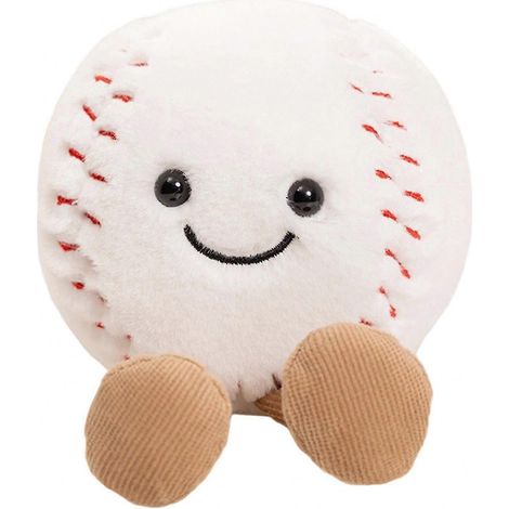 Coussin en peluche en forme de ballon de sport avec un charmant motif d'athlète, idéal pour offrir, décorer sa maison ou faire une surprise d'anniversaire. (1/5)