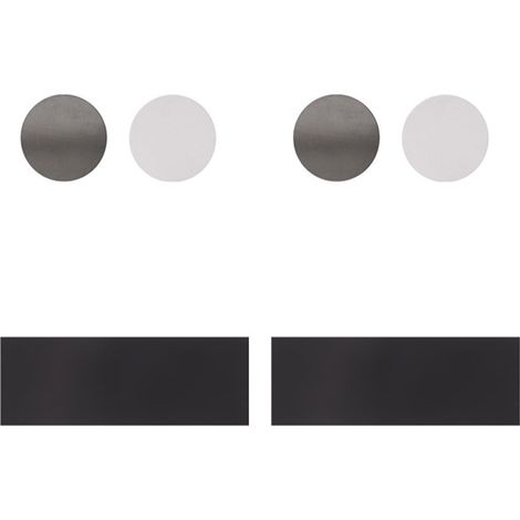Bandes Magnétiques Adhésives - 2 Bandes + 4 Plaques Magnétiques - Pour Fixation Murale d'Objets Métalliques en Cuisine Bureau École - Lot de 6 Pièces (1/5)