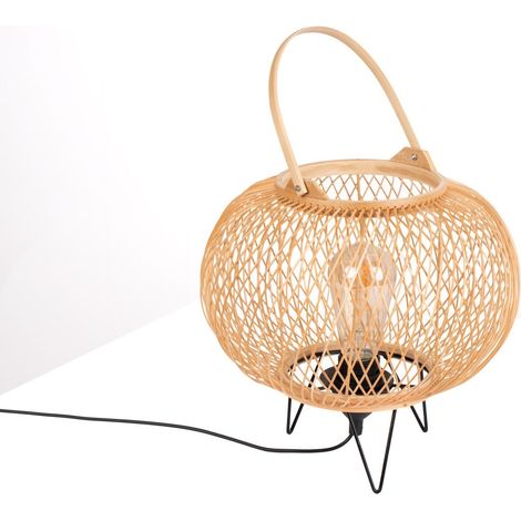 Lampada da tavolo in bambù "Sendai" - E27