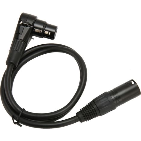 Câble microphone XLR mâle vers XLR femelle coudé, 3 broches, conducteur OFC plaqué argent, câble XLR symétrique, 75 cm (29,5 pouces). (1/5)