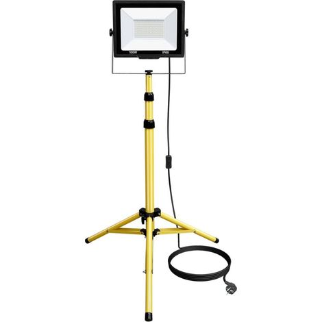 Faro da lavoro a LED da 100 W su treppiede, faro da lavoro a LED per esterni da 10000 lumen, faretto a LED impermeabile IP66 per garage, giardino e cantieri, luce bianca 6000K, con cavo. (1/4)