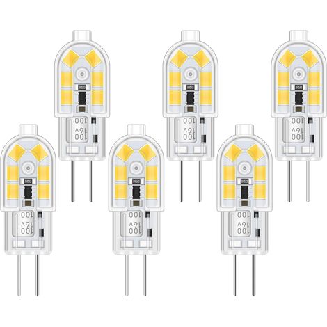 G4 LED Bulbs - 12 V DC - 2 W - 2700 K - 3000 K - Non-Dimmable - 37 x 12 mm - Pack of 6 (1/5)