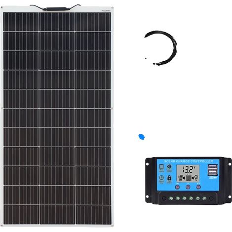 Panneau Solaire Flexible, Haute Efficacité, Compatibilité Polyvalente, kit solaire 12V 120W (1/2)