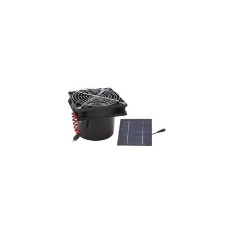 Ventilateur d'extraction solaire 50W Dissipation thermique efficace Tension 5-12V Installation facile sur mur Vitesse max 3000RPM (1/5)