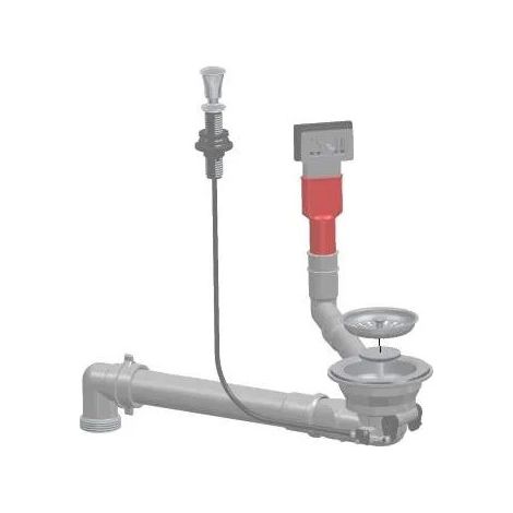 Scarico automatico del lavandino diametro 90mm, scarico automatico con tubo, speciale risparmio di spazio