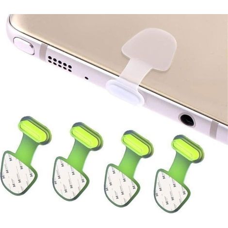 8-piece mobile phone case set with dustproof caps, USB-C/Lightning compatible, anti-loss protection (1/5)