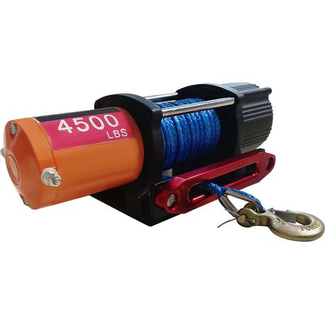 SIHAO 4500lbs ATV/UTV treuil électrique 12V corde synthétique sans fil & télécommande câblée IP55 imperméable pour Jeeps