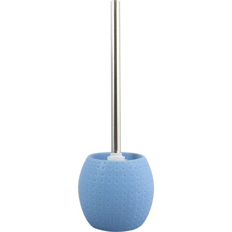 Brosse WC Moderne en céramique avec Support et Finition de Couleur Bleue