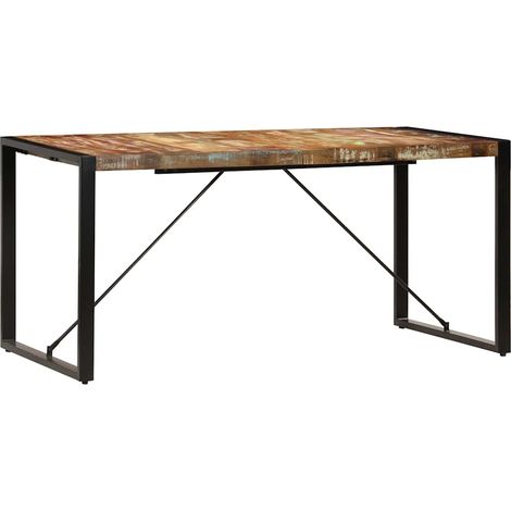 Maison Exclusive - Esstisch 160x80x75 cm Altholz Massiv (1/5)