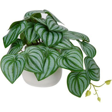 Plante Artificielle Suspendue - Plantes décoratives dans Un Pot en céramique - Mini Plante Artificielle philodendron - Décoration Moderne pour la Maison, Le Bureau, la Salle de Bain (1/5)