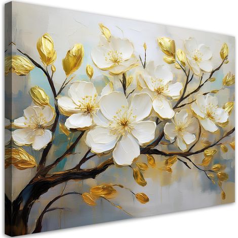 Tableau déco Magnolia Flowers Branch Nature 100x70 (1/5)