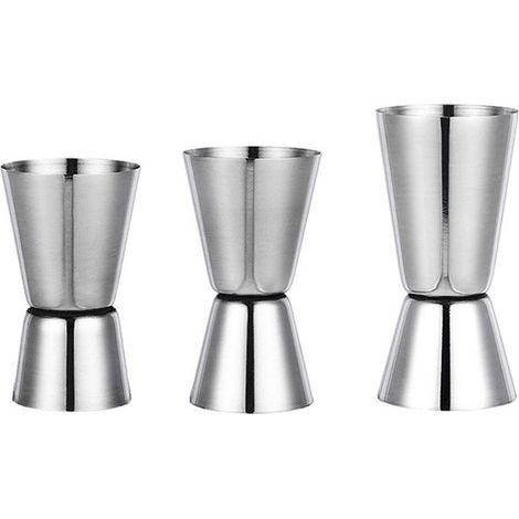 Misurini da bar, misurini per bevande, misurini per cocktail, misurini, versatori a goccia, set di misurini in acciaio inox, accessori da bar per bar e feste, 3 pezzi (15 (1/5)