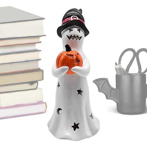 Ornements de citrouille fantôme de table – Statue fantôme de table pour Halloween Figurine d'Halloween effrayante pour salon, chambre à coucher, restaurant (1/4)