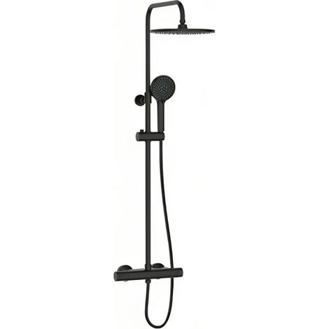 Bristan BUZ SHXDIVCTFF BLK Buzz Adjustable Rigid Riser Diverter Bar Shower Black (1/5)