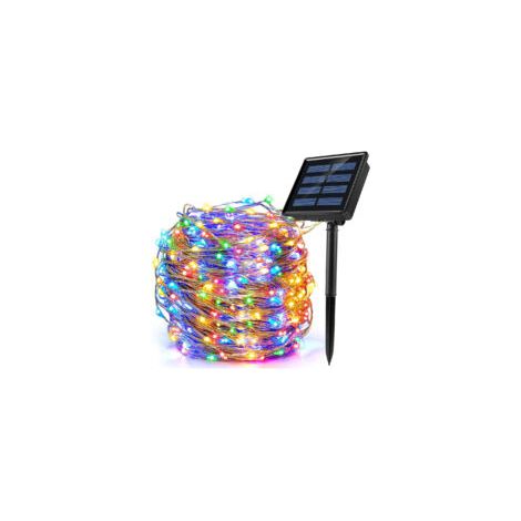 Mezheng – Luci a stringa solari a 200 LED, 22 m – 8 modalità di illuminazione – Impermeabili IP65 – Decorazione natalizia multicolore per esterni – Per giardino, balcone, patio - Crezuo