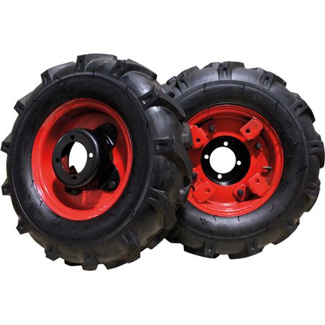 Roue 500x10 pour motoculteur – Adhérence maximale et durabilité – Caoutchouc pour terrains plats et légèrement inclinés – Kawapower