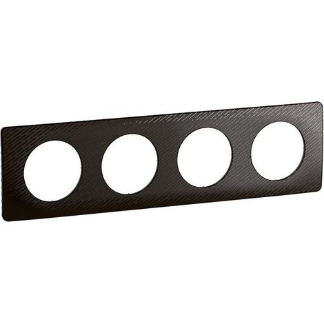 Plaque de finition Céliane 4 postes - Noir Météore (CP0704) (1/2)