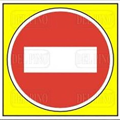DUVER señal 456 plast.245x245&39&39direc.prohibida&39&39 , 