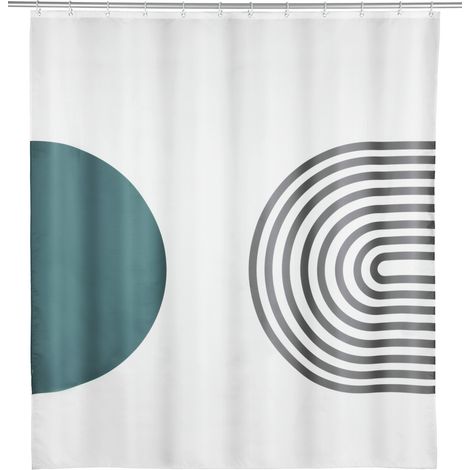Sch ner Wohnen Polyester Duschvorhang Orfa Wei  Muster Duschen Sichtschutz Badezimmer
