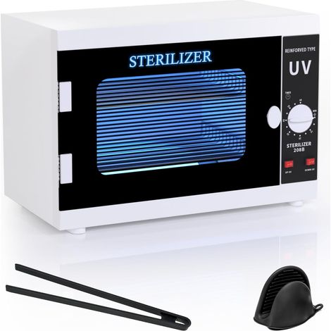 12L Stérilisateur UV, Armoire de Désinfection UV avec Minuterie, Longueur d'Onde 185 nm, Porte en Verre Trempé, pour Laboratoires, Maison, Salons de Manucure et de Beauté (1/5)