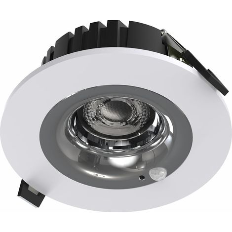 Downlight à LED à Détecteur de Mouvement PIR, 18W, Spot Encastré pour Plafond pour Trous de Φ95mm, Allumage/Extinction Automatique, Activé par le Mouvement, Blanc Neutre 4000K, Lot de 1 (1/5)
