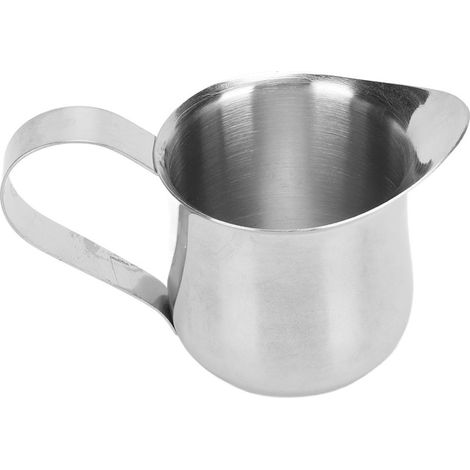 Pitcher pour lait barista, modèle ergonomique 2 oz en acier inoxydable pour mousse et café (1/5)