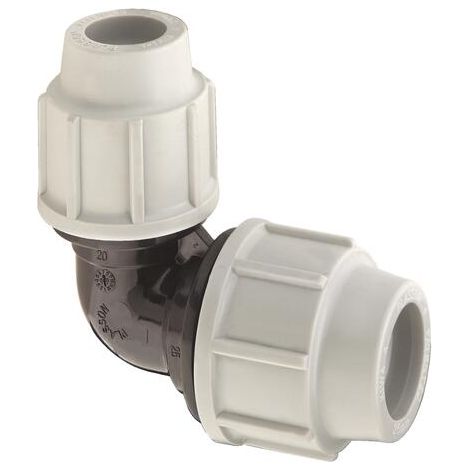 Coude 90° Réduit à compression pour tube PE ø25-ø20 - Plasson