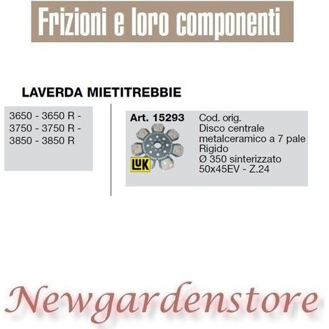Disco frizione 15293 50x45EV Z24 LAVERDA MIETITREBBIE 3650 3750 3850 R