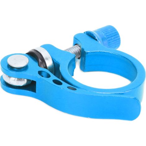 Collier de selle aluminium alliage à serrage rapide pour tube de selle de VTT, 3cm bleu (1/5)