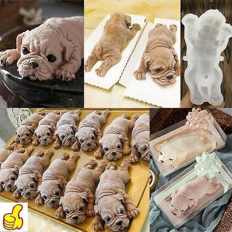3D-Hundeform Silikonform für Mousse, Kuchen, Schokolade, Gelee, Backen, Dekorieren (1/5)