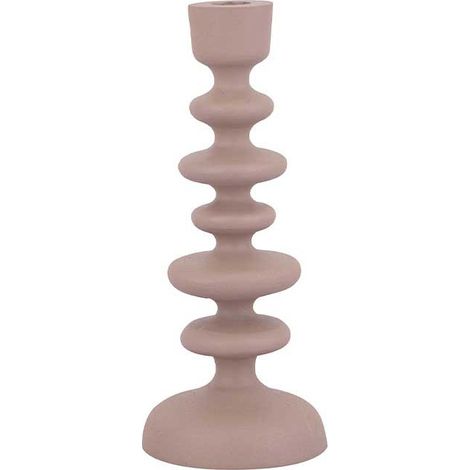 Bougeoir rose avec ronds 26cm (1/4)