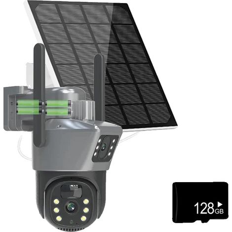 Cámara de seguridad, resolución de 8 MP, visión nocturna, se puede añadir una tarjeta de 128 GB. (1/2)