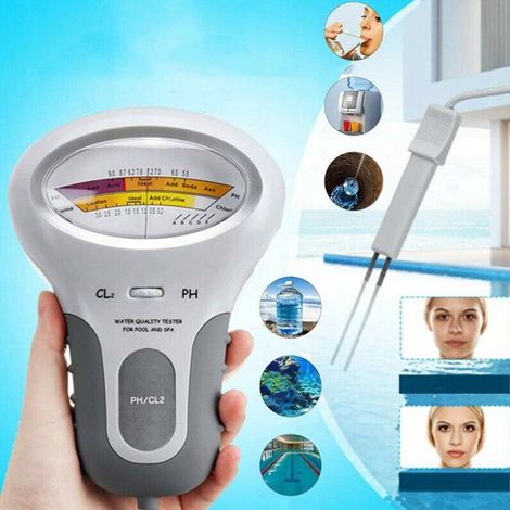 Testeur numérique de qualité de l'eau avec mesure du pH et du chlore en 15 secondes sans réactifs chimiques pour piscine spa et aquarium (1/5)