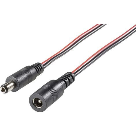 Rallonge basse tension TRU COMPONENTS 1582296 DC mâle - DC femelle 5.5 mm 2.1 mm 5.5 mm 2.1 mm 3.00 m 1 pc(s) S655081 (1/3)