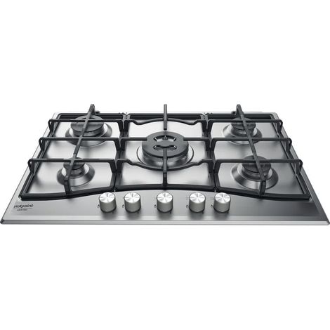 Hotpoint Ariston Piano cottura a gas PCN 751 T/IX/HA. Colore del prodotto: Acciaio inox, Posizionamento dell'apparecchio: Da incasso, Dimensione della larghezza del piano cottura: 7... - PCN751T/IX/HA (1/4)