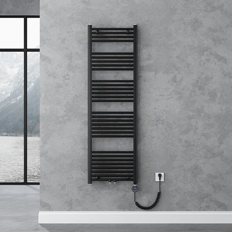 doporro Design Badheizung gerade 160x50cm Anthrazit Röhrenheizkörper Horizontal 2in1 Mittelanschluss oder Seitenanschluss Badheizkörper mit Heizstab 800W (1/5)