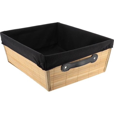 Toletta in bambù l32,5xd40xh15 cm - tessuto bambù nero - Tendance (1/2)