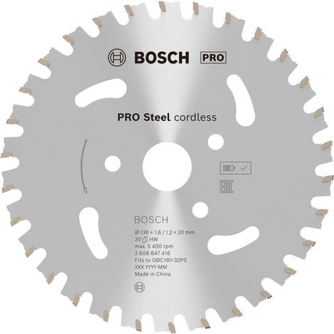 Bosch PRO Steel Kreissägeblatt 136 x 1,6/1,1 x 20, für Armierungsschneider (1/5)