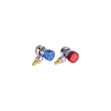 Lot de 2 connecteurs rapides R134A pour climatisation automobile – Raccords haute/basse pression – Aluminium et acier – Installation simple (1/4)